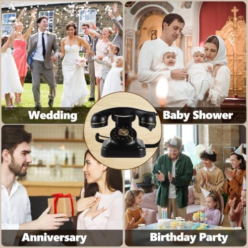 Audio Guest Book Wedding Phone, Audio Guestbook,Record Audio Messages with GuestBook, Guestbook Alternative for Wedding, Birthday Party, Baby Shower, Anniversary, Engagement (Black) - Image 5