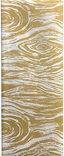 Jillson & Roberts 20" x 30" Printed Christmas Gift Tissue, Golden Wood Grain (48 Folded Sheets) - Image 2