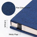Vienrose Large Self Adhesive Photo Album with Window 13x12.6 60 Pages Blue - Image 3