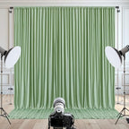 40x10ft Sage Green Backdrop Curtain for Wedding Parties Wrinkle Free Fabric Sage Green Drapes Backdrop Decoration for Baby Shower Birthday Photography Decoration 8 Panels, 5ft x 10ft - Image 7