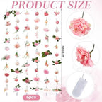 Suncalla 6 Pack 35.4ft Fake Flower LED Garland Backdrop, Bright, Pink - Image 2