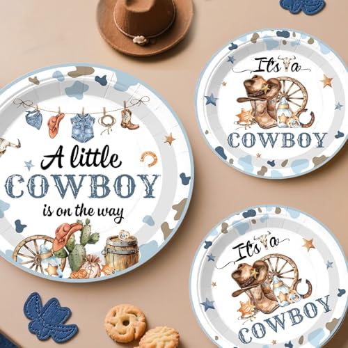 Cocomigo Cowboy Baby Shower Decorations, All-in-1 Party Set Serves 25 - Image 3