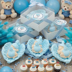Baby Shower Favor, 50 Set of Scented Stone Angel with Wing Baby Favor Magnet, Pink White Blue Baby Favor Boy with Thank You Tags, Baptism Favor, Magnets Favors, Communion Favors Gender Reveal (Blue) - Image 4
