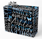 AOFUN Customized Wrapping Paper Personalized Name Text Wrapping Paper Happy Anniversary Wrapping Paper Kids Christmas Gift Wrap Gift Wrap Funny 3 Rolls 58" x 23" by Unknown
