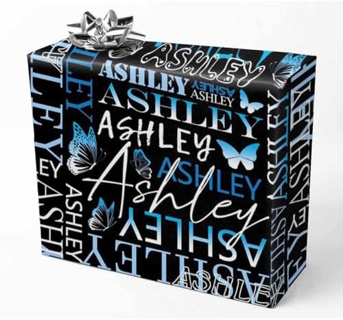 AOFUN Custom Name Gift Valentines Paper 1St Birthday Wrapping Paper Custom Wrapping Paper With Name Text With Name Logo Paper Gifts 5 Rolls 58" x 23" by Unknown