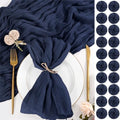 100 Pack Navy Blue Napkins 20x20Inch Cheesecloth Napkins by Lumaycens