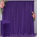 40 ft x 10 ft Wrinkle Free Purple Backdrop Curtain for Parties, 5ft x 10ft 8 Panels Polyester Purple Photo Backdrop Drapes for Wedding Birthday Party Baby Shower Fabric Photo Curtains for Mermaid by Outpain