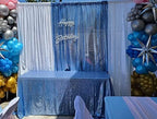 Poise3EHome Baby Blue Sequin Backdrop Curtains,4 Panels 2FTx8FT Glitter Background for Party Birthday Party Baby Shower Wedding Christmas Thanksgiving Holiday Festival Decor - Image 4