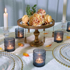 SUPMIND 24pcs Dark Blue Glass Votive Candle Holders Bulk for Wedding - Image 4
