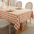 Laolitou Fall Thanksgiving Buffalo Plaid Tablecloth Checkered Gingham Table Cloth Rectangle Tables Cotton Linen Rustic Farmhouse Orange Tablecloths Washable Wrinkle Free for Party, 60"x90" 6-8 Seats by Laolitou