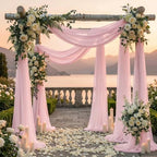 Pack of 1 Wedding Arch Drape Panel Fabric 30" x 100ft - Blush Pink - Image 4