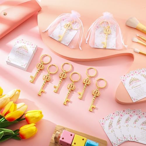 Ferreve 50 Sets Baby Shower Bottle Opener Favors Crown Charms, Fresh - Image 5