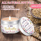 MTLEE Butterfly 24 Pcs Baby Shower Party Favors Candles Lavender Scented Baby Shower Favors for Guests Rustic Tealights Candles Gender Reveal Return Gifts(Gold, 1.2 Oz) - Image 3