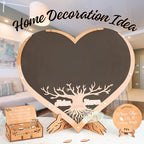 Personalized Heart Family Tree Wedding Guest Book Alternative, Rustic Boho - Image 2