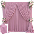 30x10ft Dusty Pink Backdrop Curtain for Wedding Parties Wrinkle Free Fabric Pink Drapes Backdrop Decoration for Baby Shower Birthday Photography Decoration 6 Panels, 5ft x 10ft by Gogoparti