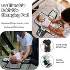 ROSEGIN Diaper Bag Backpack for Dad and Men, Large Travel Baby Bag with Changing Pad, Pacifier Case, Removable Flag Patch - Baby Shower Gifts - Shadow Black - Image 3