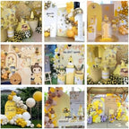 Sweet Honeycomb Arch Backdrop Cover Yellow Girls Baby Shower Arch Stand Spandex Fabric Cover Bees Birthday Party Parties Dessert Decorations Prop (4X7.2ft,2006) - Image 5