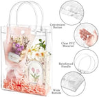 Ohuimrt 50 Pack 6.7" x 2.8" x 9.1" Clear Plastic Gift Bags with Handles - Image 3