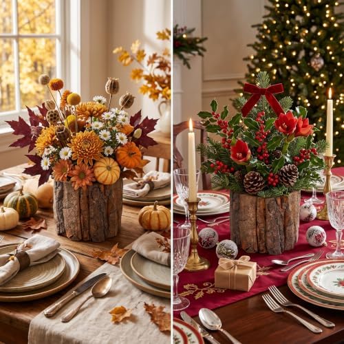 3 Pcs Wooden Vase for Centerpieces Wedding Flower, 4.7 Inch - Image 4