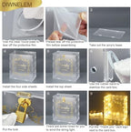 Acrylic Wedding Card Box with Lock String Light Frosted Large Card Box for Wedding Letter Box Envelope Box Acrylic Gift Card Box Money Box for Party Birthday Reception - Image 5