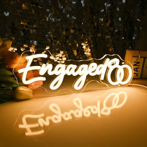 Britrio Engaged LED Neon Sign Light for Engagement Party Proposal Backdrop - Image 6