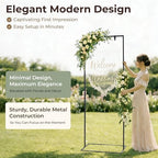Wedding Welcome Sign Stand, 79" Extra-Tall Height - Black Metal Sign Holder with 6 Leather Straps, Easel Stand for Seating Charts & Event Décor - Image 4
