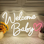 Welcome Baby Neon Sign Dimmable Switch Welcome Led Signs for Wall Decor by Goneons