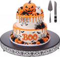 Wenqik 20 Inch Black Halloween Cake Stand with Cutter Spatula,Classic by Wenqik