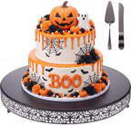 Wenqik 20 Inch Black Halloween Cake Stand with Cutter Spatula,Classic by Wenqik