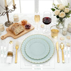 175PCS Sage Green Plastic Plates Heavy-Duty for Party & Baby Shower - Image 3