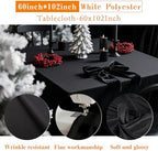 DRESSMAKER 6 Pack Black Table Cloth Rectangle 60X102 Inch Fit 6FT Table - Image 4