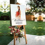 Andaz Press 16X20 Canvas Personalized Welcome Baby Shower Sign with Photo, Custom Welcome Baby Shower Sign for Easel, Large Customized Welcome Sign for Baby Shower Entrance with Picture for Sign in - Image 4
