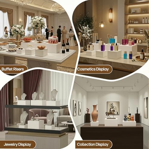 6 PCS Acrylic Buffet Risers Nesting Food Display Stands 10" to 5" - Image 5