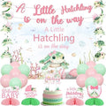 Jollyboom Sea Turtle Baby Shower Decorations Girl, a Little Hatchling Is On The Way Backdrop Banner Cake Topper Hanging Swirls Ceiling Streamers Garland Balloons Table Honeycomb Centerpieces by Jollyboom