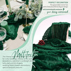 20 Pack Emerald Green Cheesecloth Table Runner Boho Gauze Table Decor - Image 6