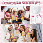 6 Sets Bottle Chug Baby Shower Games Juegos Para Plastic Baby Bottles Bibs Disposable Diapers Gender Reveal Games Baby Changing Diaper Race Game Decoration (Red) - Image 5