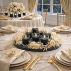Set of 72 Richland Votive Candles Black Unscented and 72 Clear Glass Eastland Votive Holders - Image 3