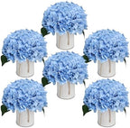 Pastel Blue Flower Table Centerpieces - Set of 6 by DIYDOFUN