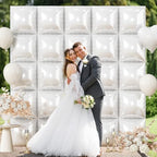 Electric Balloon Pump with 25PCS Pearl White Square Foil Balloons, 600W Dual Nozzle Air Pump and Ivory Tunnel Arch Kit for Baby Shower, Birthday, Wedding Party Decorations - Image 6