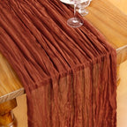 DeZerlor Terracotta Cheesecloth Table Runners 12 Pack Fall Runners - Image 2
