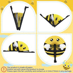 Taiyin 24 Pcs Bee Paper Fans Party Supplies Decorative Handheld Party Favor - Image 3