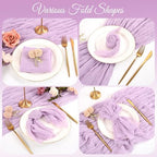 Cloth Napkins Set of 36 Lavender Napkins 20x20inch Cheesecloth Napkin Rustic Boho Gauze Washable Dinner Napkin Cloth Bulk for Wedding Party Bridal Baby Shower Thanksgiving Table Decor - Image 4