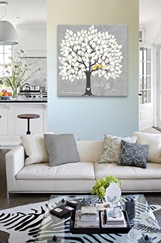 MuralMax Personalized Wedding Signing Tree Canvas Guest Book Wall Art - Image 7