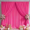 20x10FT Backdrop Curtains with Rod Pockets - Wrinkle Free Photo Stage Backdrop 4 Panels Curtains Drapes for Photography Wedding Party Baby Shower Decorations (Hot Pink) by Unknown