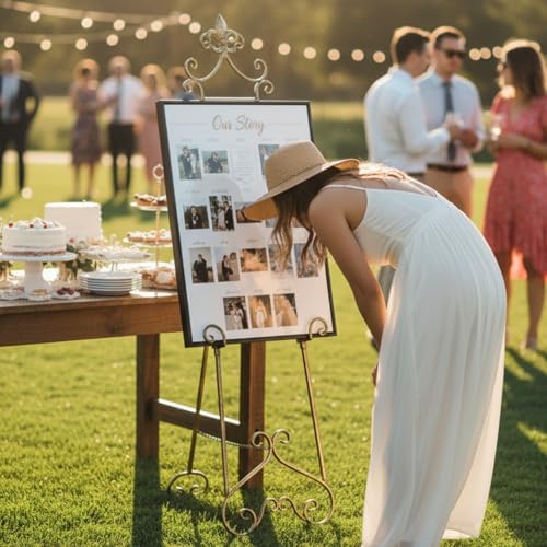 60” H Vintage Easel Stand for Sign Metal Adjustable - Image 2