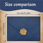 Envelopes 30 Linen Patterned Kraft Paper Envelopes with Wax Seals for Invitations - Image 4