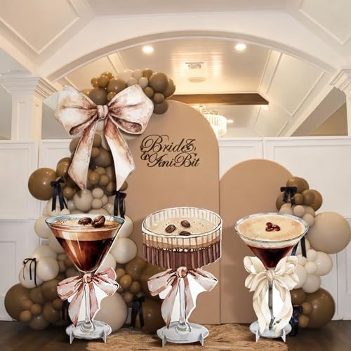 4 Pcs A Tini Bit Older Cardboard Cutout Espresso Martini Bow Birthday Party Decoration Martini Coffee Cardboard Cutout for Bar Women Girls Bachelorette Night Photo Backdrop Bridal Shower - Image 6