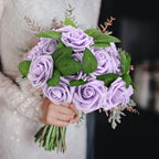100 Pcs Artificial Rose Flowers, Lavender - Image 4