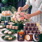 MTLEE 12 Pcs Tartan Plaid Bear Baby Shower Candle Favors for Guests - Image 2