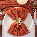Burnt Orange Cheesecloth Napkins Terracotta Cloth Napkins,Set of 50 - Image 2
